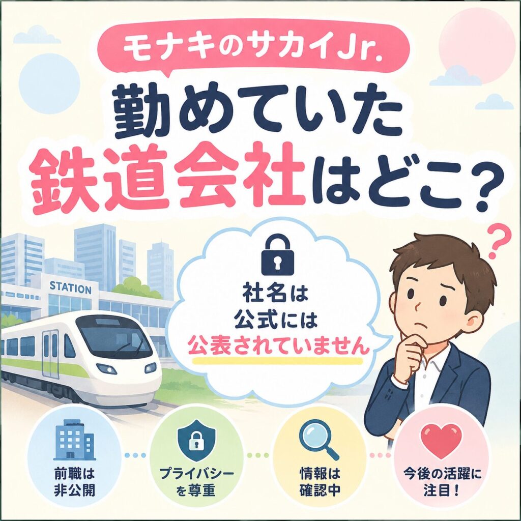 モナキのサカイJr.が勤めていた鉄道会社はどこ？JR東日本の噂は本当？