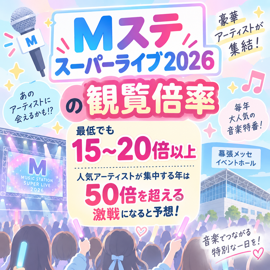 Mステスーパーライブ2026の観覧倍率