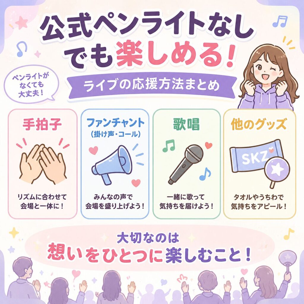 スキズのライブ2026ペンライト持ってない!公式なしでも楽しめる?購入方法まとめ