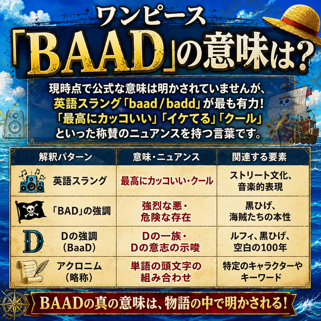 ワンピース「BAAD」の意味