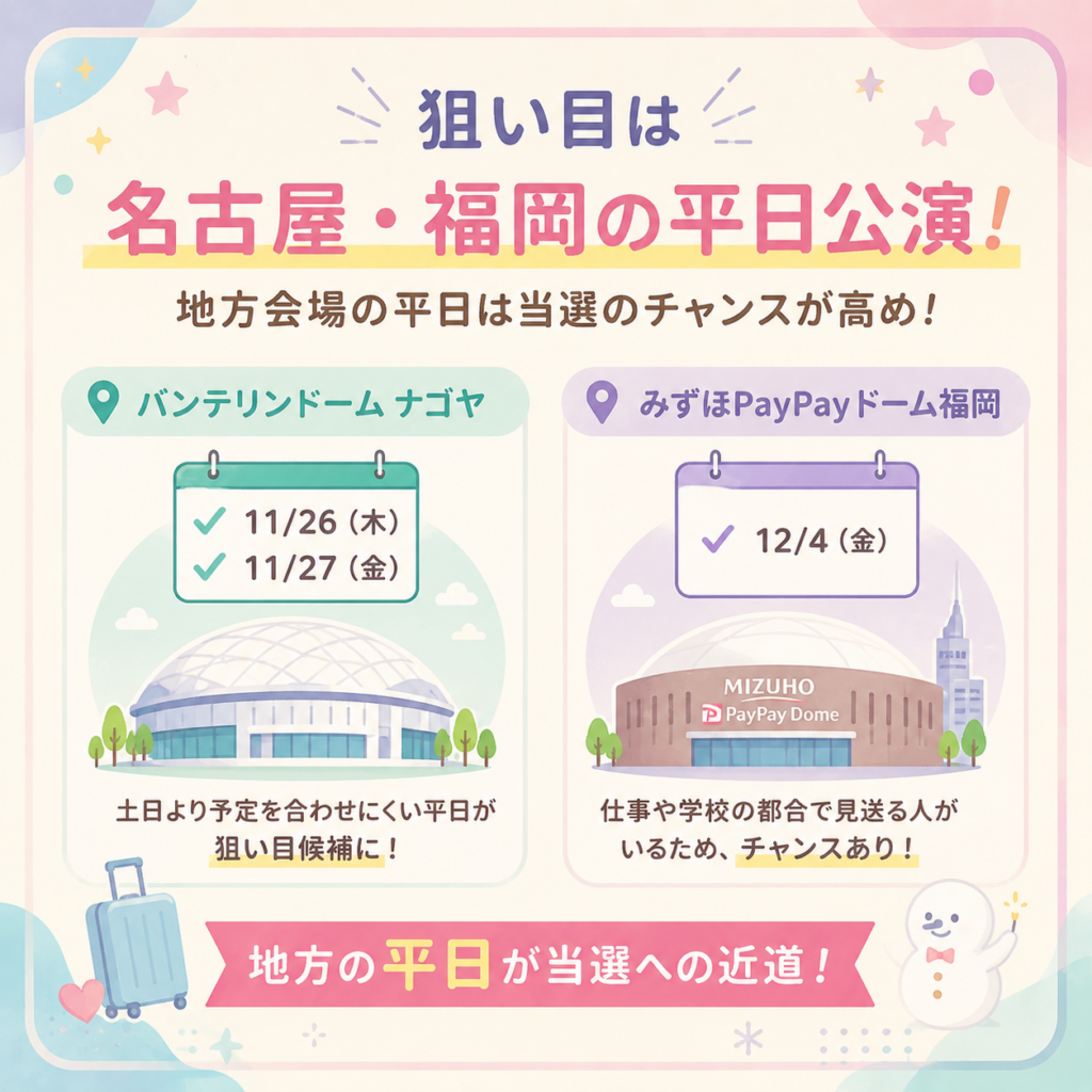 SnowManドームツアー2026の狙い目・穴場公演