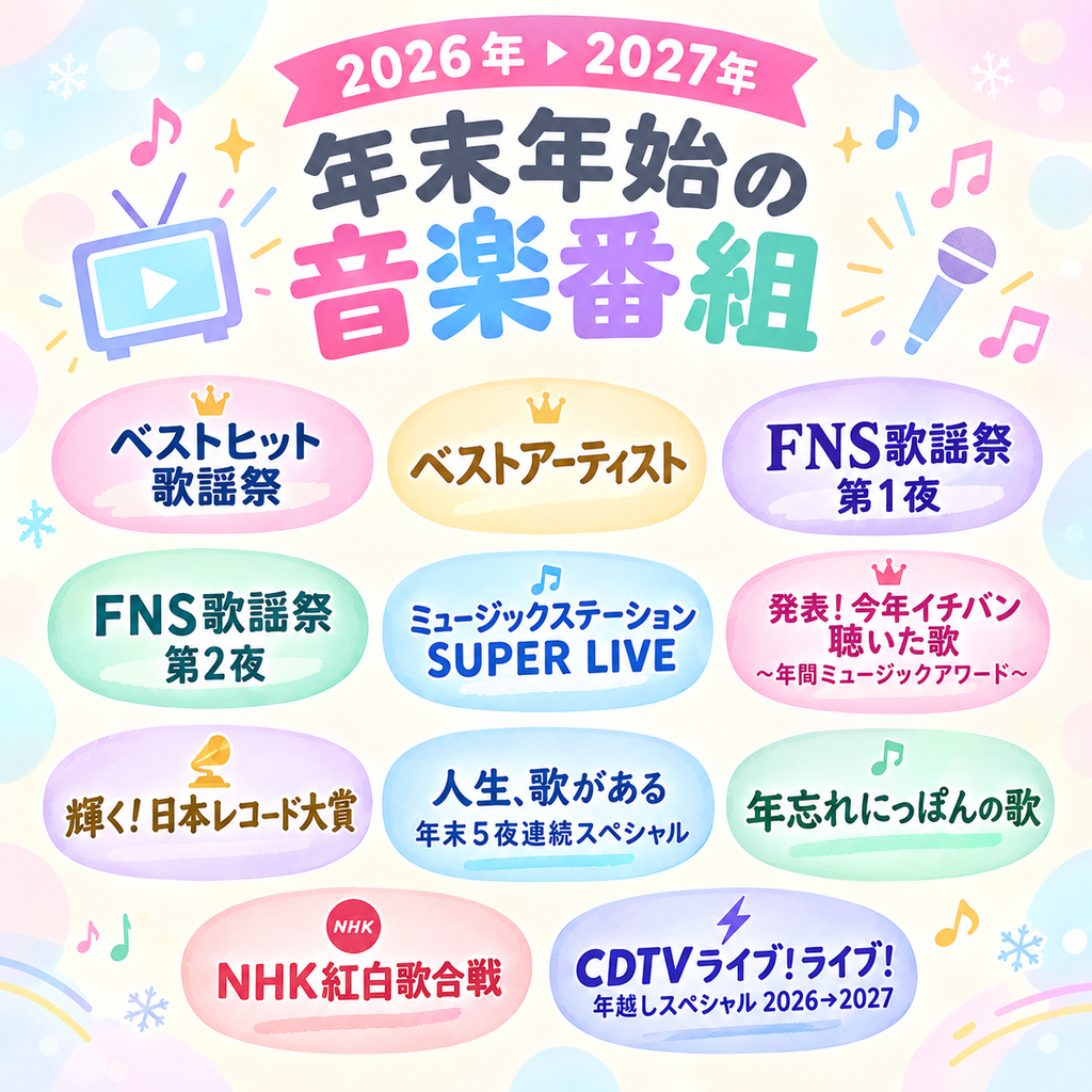 年末年始音楽特番一覧