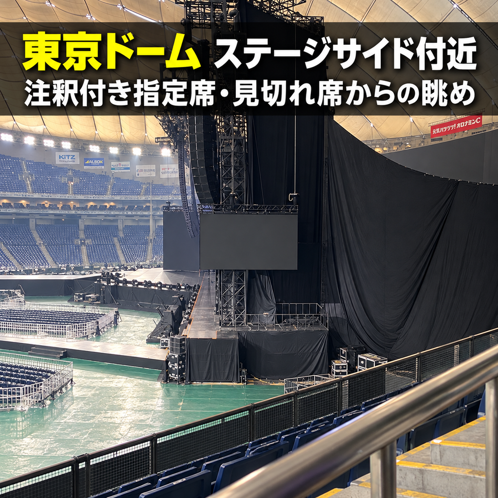 東京ドーム ステージサイド 付近座席