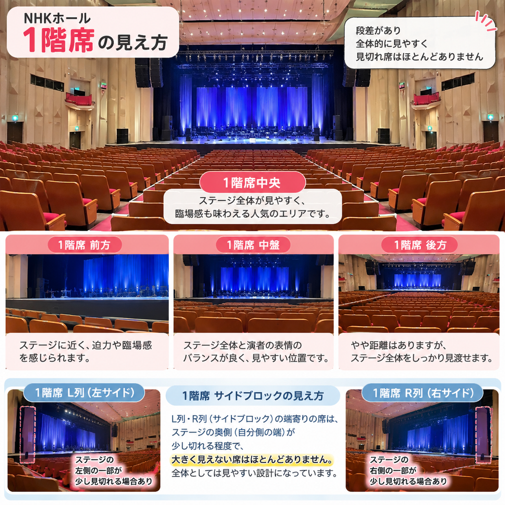 NHKホール1階席 見切れ席