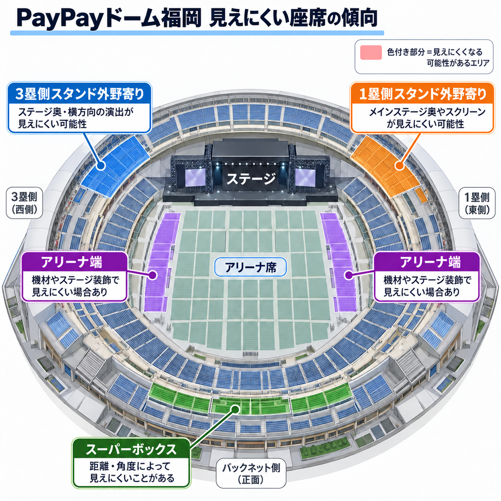 PayPayドーム福岡の見切れ席・注釈付き指定席